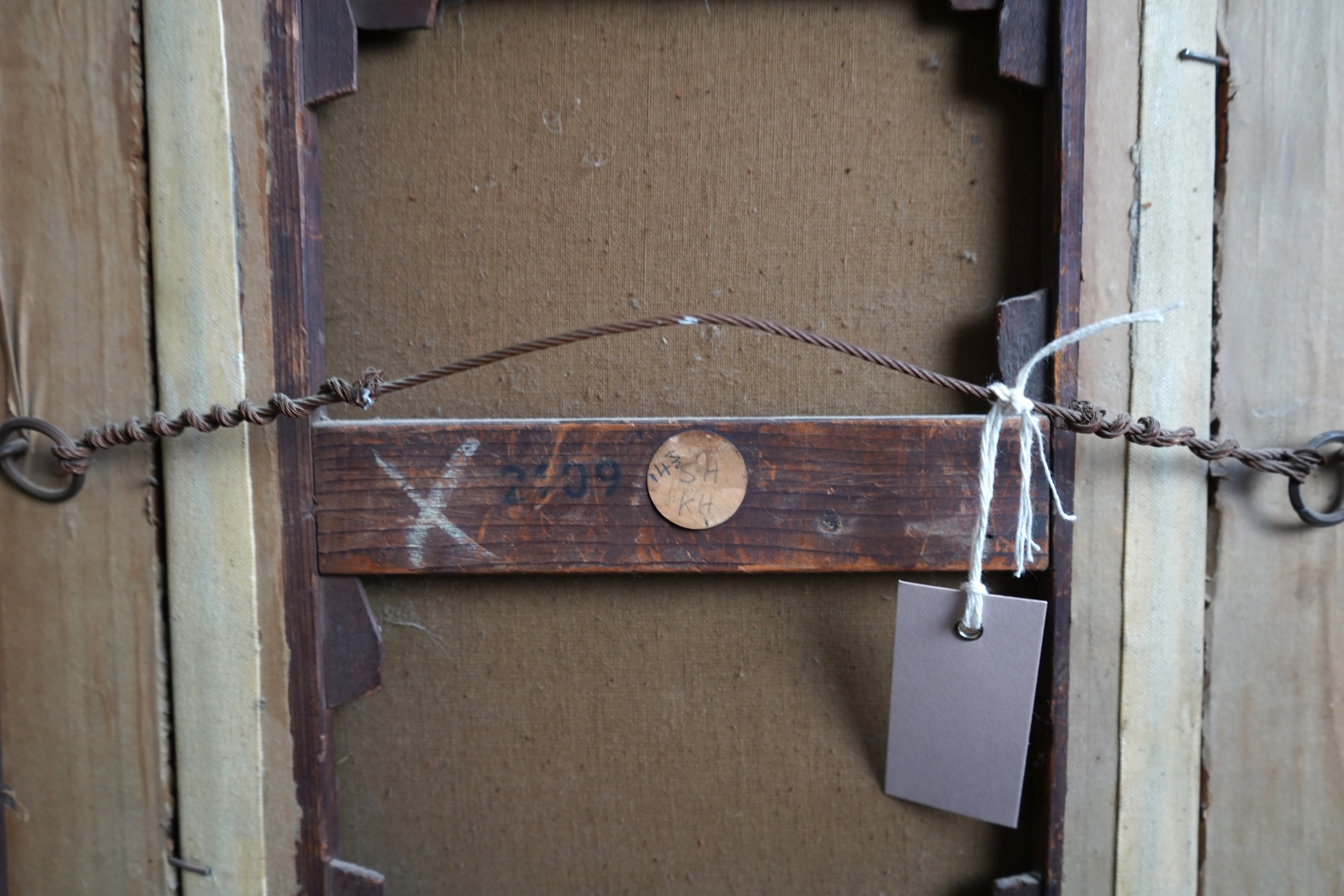 Edwin Howland Blashfield, American 1848-1936, Interior scene with gentleman reading a newspaper
